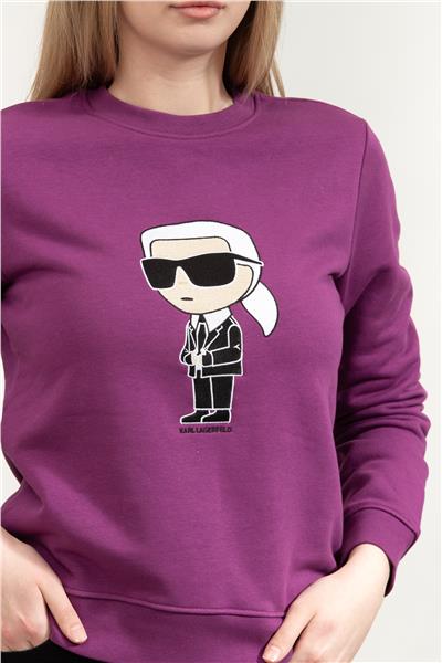 Karl Lagerfeld Ikonik Kadın Bisiklet Yaka Sweatshirt