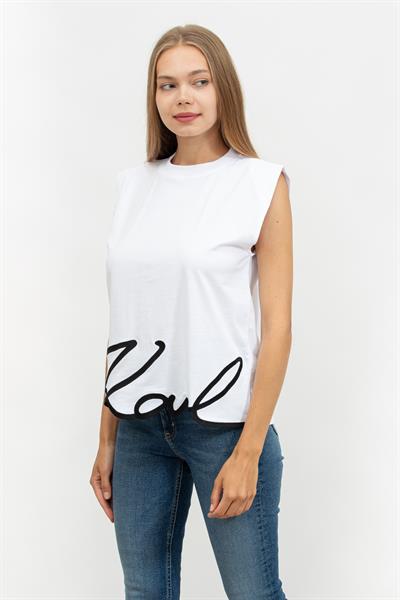 Karl Lagerfeld Kadın Askılı T-Shirt Siyah
