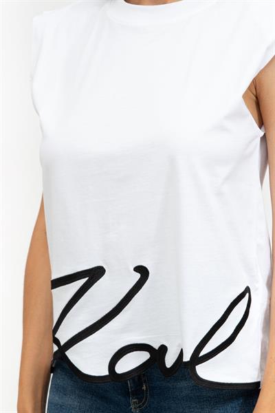 Karl Lagerfeld Kadın Askılı T-Shirt Siyah