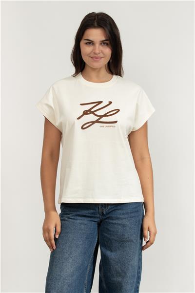 Karl Lagerfeld Kadın Bisiklet Yaka T-Shirt