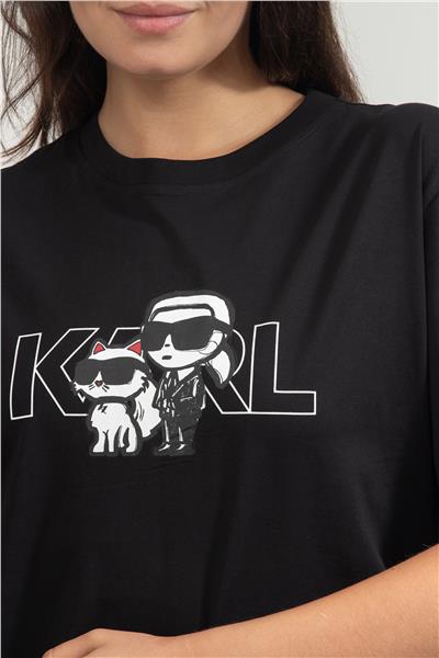 Karl Lagerfeld Kadın Bisiklet Yaka T-Shirt