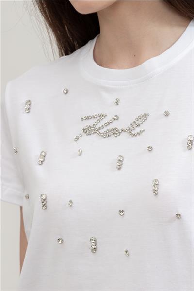 Karl Lagerfeld Kadın Bisiklet Yaka T-Shirt