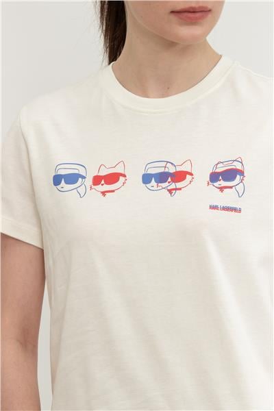 Karl Lagerfeld Kadın Bisiklet Yaka T-Shirt