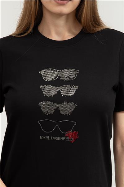 Karl Lagerfeld Kadın Bisiklet Yaka T-Shirt