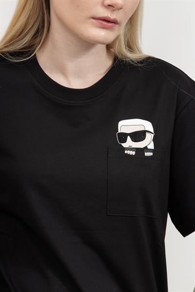 Karl Lagerfeld Kadın Bisiklet Yaka T-Shirt