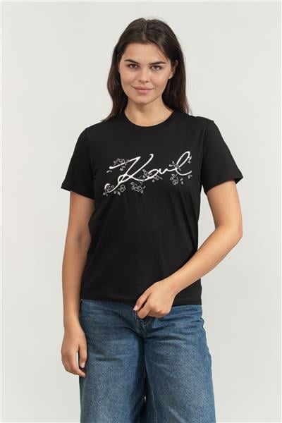 Karl Lagerfeld Kadın Bisiklet Yaka T-Shirt