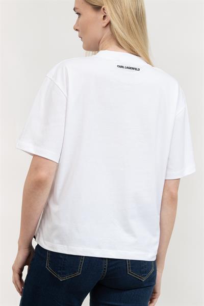Karl Lagerfeld Kadın Bisiklet Yaka T-Shirt