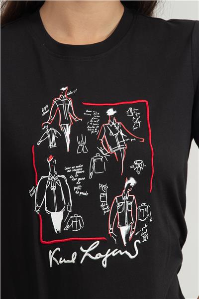 Karl Lagerfeld Kadın Bisiklet Yaka T-Shirt