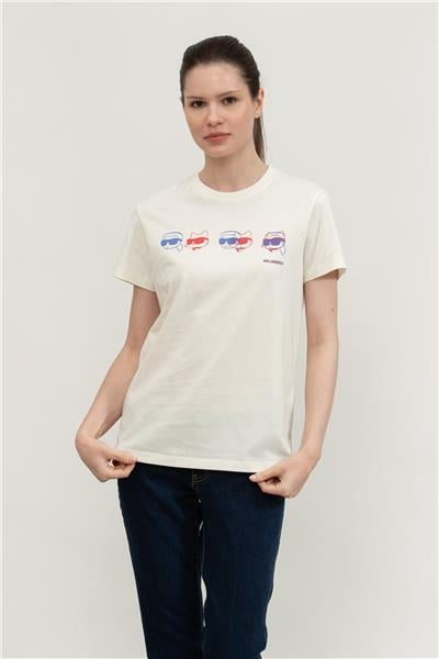 Karl Lagerfeld Kadın Bisiklet Yaka T-Shirt