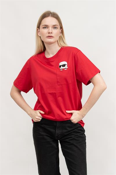 Karl Lagerfeld Kadın Bisiklet Yaka T-Shirt