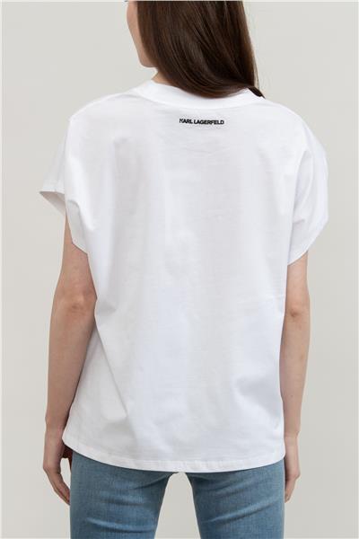 Karl Lagerfeld Kadın Bisiklet Yaka T-Shirt