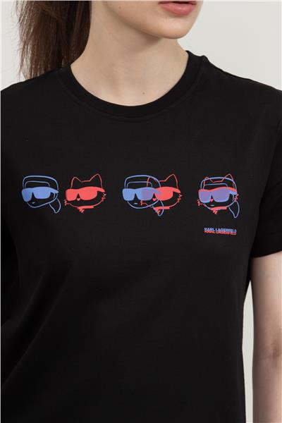 Karl Lagerfeld Kadın Bisiklet Yaka T-Shirt