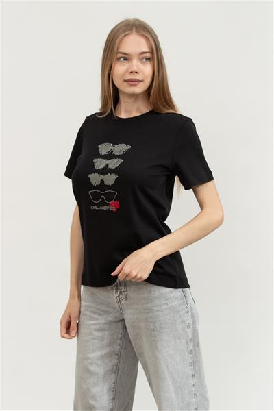 Karl Lagerfeld Kadın Bisiklet Yaka T-Shirt