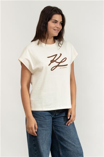 Karl Lagerfeld Kadın Bisiklet Yaka T-Shirt
