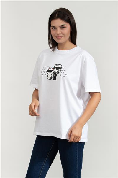 Karl Lagerfeld Kadın Bisiklet Yaka T-Shirt