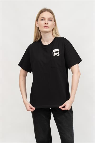 Karl Lagerfeld Kadın Bisiklet Yaka T-Shirt