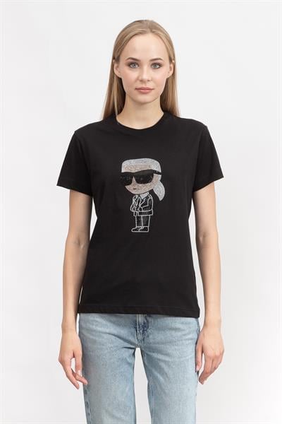 Karl Lagerfeld Kadın Bisiklet Yaka T-Shirt