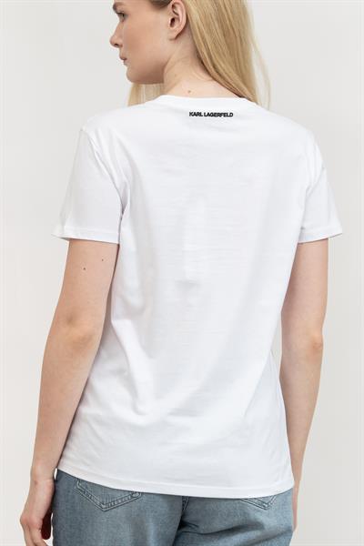 Karl Lagerfeld Ikon Rs Duo Kadın Bisiklet Yaka T-Shirt