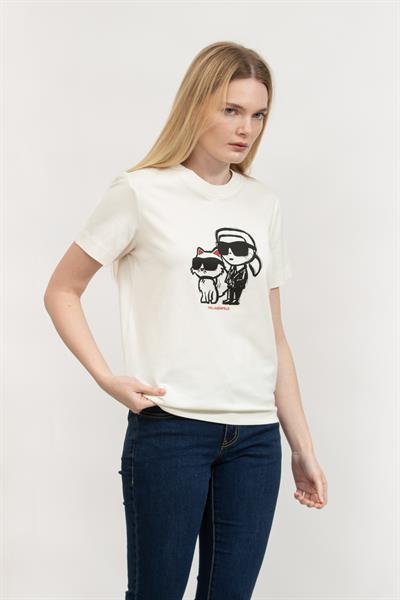Karl Lagerfeld Kadın Bisiklet Yaka T-Shirt