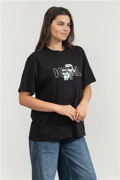 Karl Lagerfeld Kadın Bisiklet Yaka T-Shirt