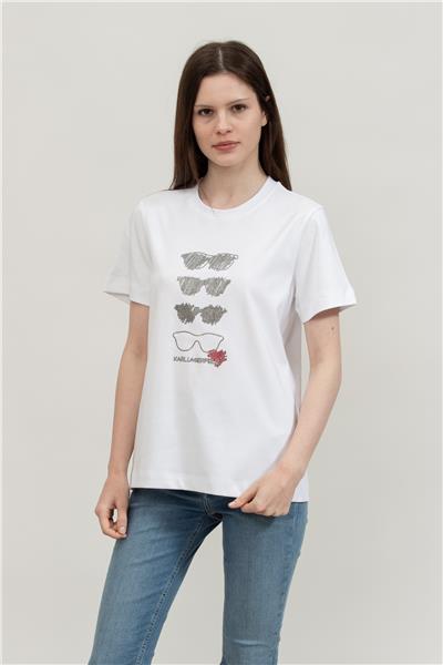 Karl Lagerfeld Kadın Bisiklet Yaka T-Shirt