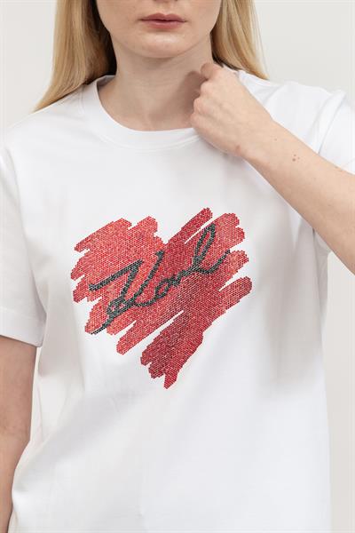 Karl Lagerfeld Kadın Bisiklet Yaka T-Shirt