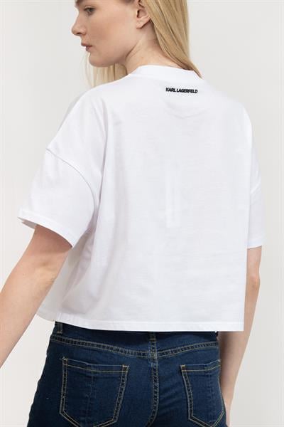 Karl Lagerfeld Kadın Bisiklet Yaka T-Shirt
