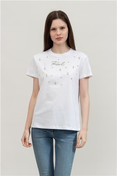 Karl Lagerfeld Kadın Bisiklet Yaka T-Shirt