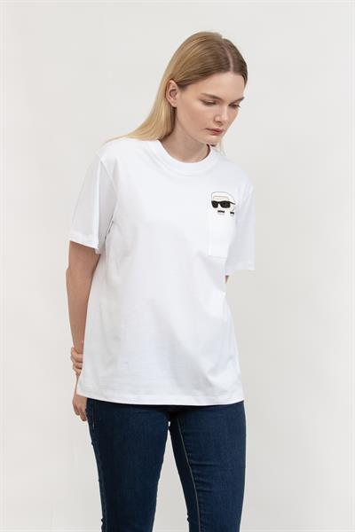 Karl Lagerfeld Kadın Bisiklet Yaka T-Shirt