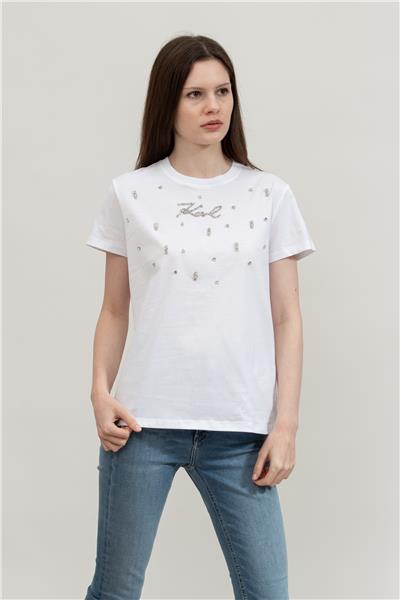 Karl Lagerfeld Kadın Bisiklet Yaka T-Shirt