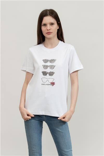 Karl Lagerfeld Kadın Bisiklet Yaka T-Shirt