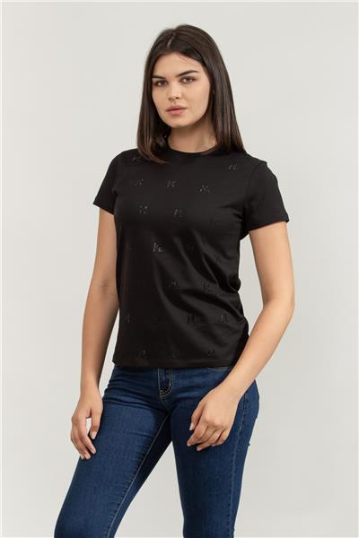Karl Lagerfeld Kadın Bisiklet Yaka T-Shirt