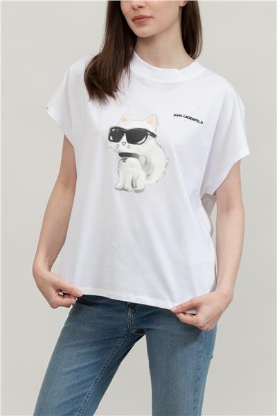 Karl Lagerfeld Kadın Bisiklet Yaka T-Shirt