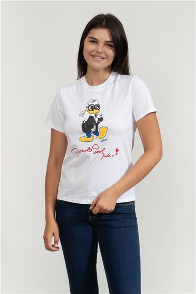 Karl Lagerfeld Kadın Bisiklet Yaka T-Shirt
