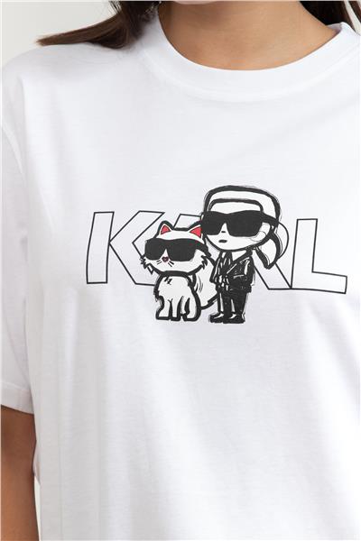 Karl Lagerfeld Kadın Bisiklet Yaka T-Shirt