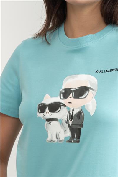 Karl Lagerfeld Kadın Bisiklet Yaka T-Shirt