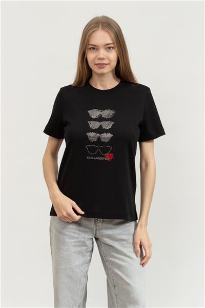 Karl Lagerfeld Kadın Bisiklet Yaka T-Shirt