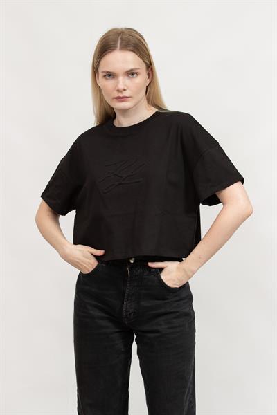 Karl Lagerfeld Kadın Bisiklet Yaka T-Shirt