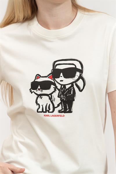 Karl Lagerfeld Kadın Bisiklet Yaka T-Shirt