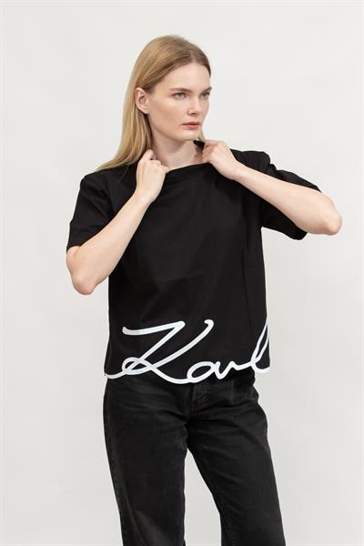 Karl Lagerfeld Kadın Bisiklet Yaka T-Shirt