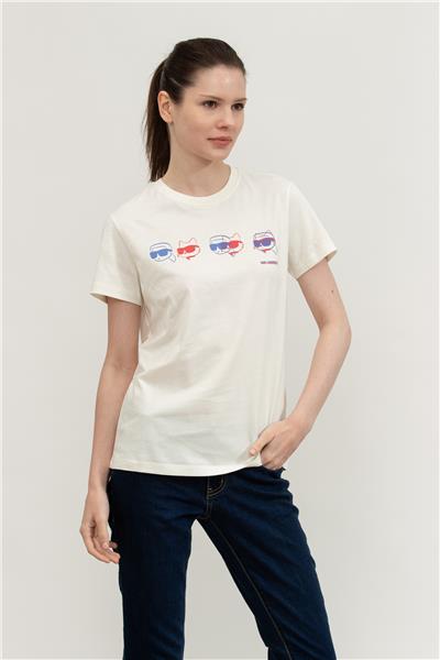Karl Lagerfeld Kadın Bisiklet Yaka T-Shirt