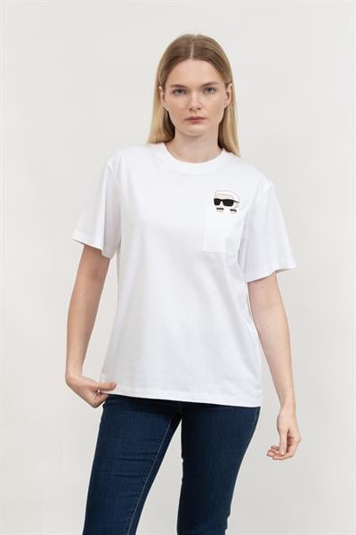 Karl Lagerfeld Kadın Bisiklet Yaka T-Shirt
