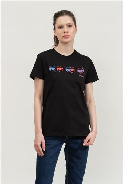 Karl Lagerfeld Kadın Bisiklet Yaka T-Shirt