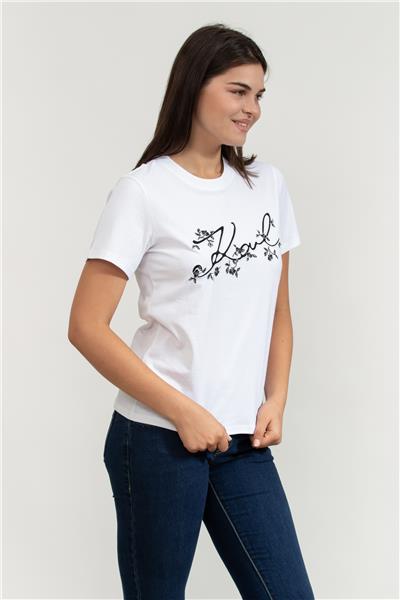 Karl Lagerfeld Kadın Bisiklet Yaka T-Shirt