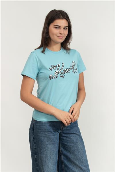 Karl Lagerfeld Kadın Bisiklet Yaka T-Shirt