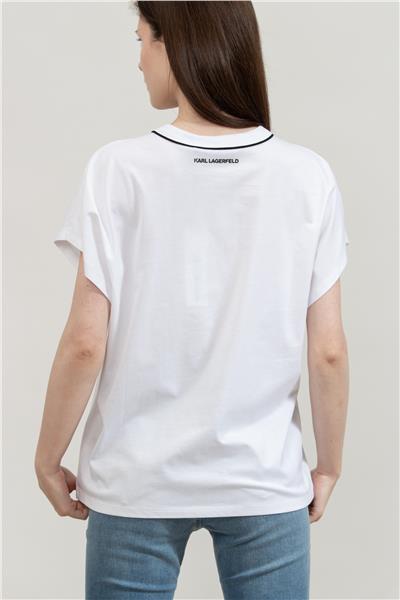 Karl Lagerfeld Kadın Bisiklet Yaka T-Shirt
