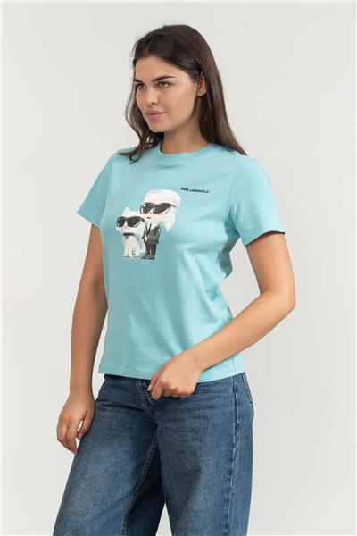 Karl Lagerfeld Kadın Bisiklet Yaka T-Shirt