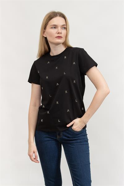 Karl Lagerfeld Kadın Bisiklet Yaka T-Shirt