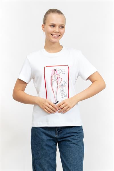 Karl Lagerfeld Kadın Bisiklet Yaka T-Shirt
