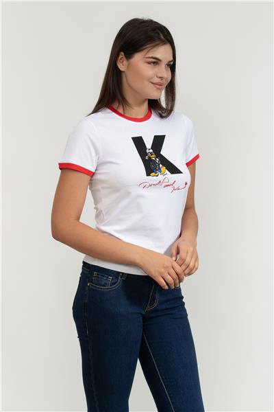 Karl Lagerfeld Kadın Bisiklet Yaka T-Shirt